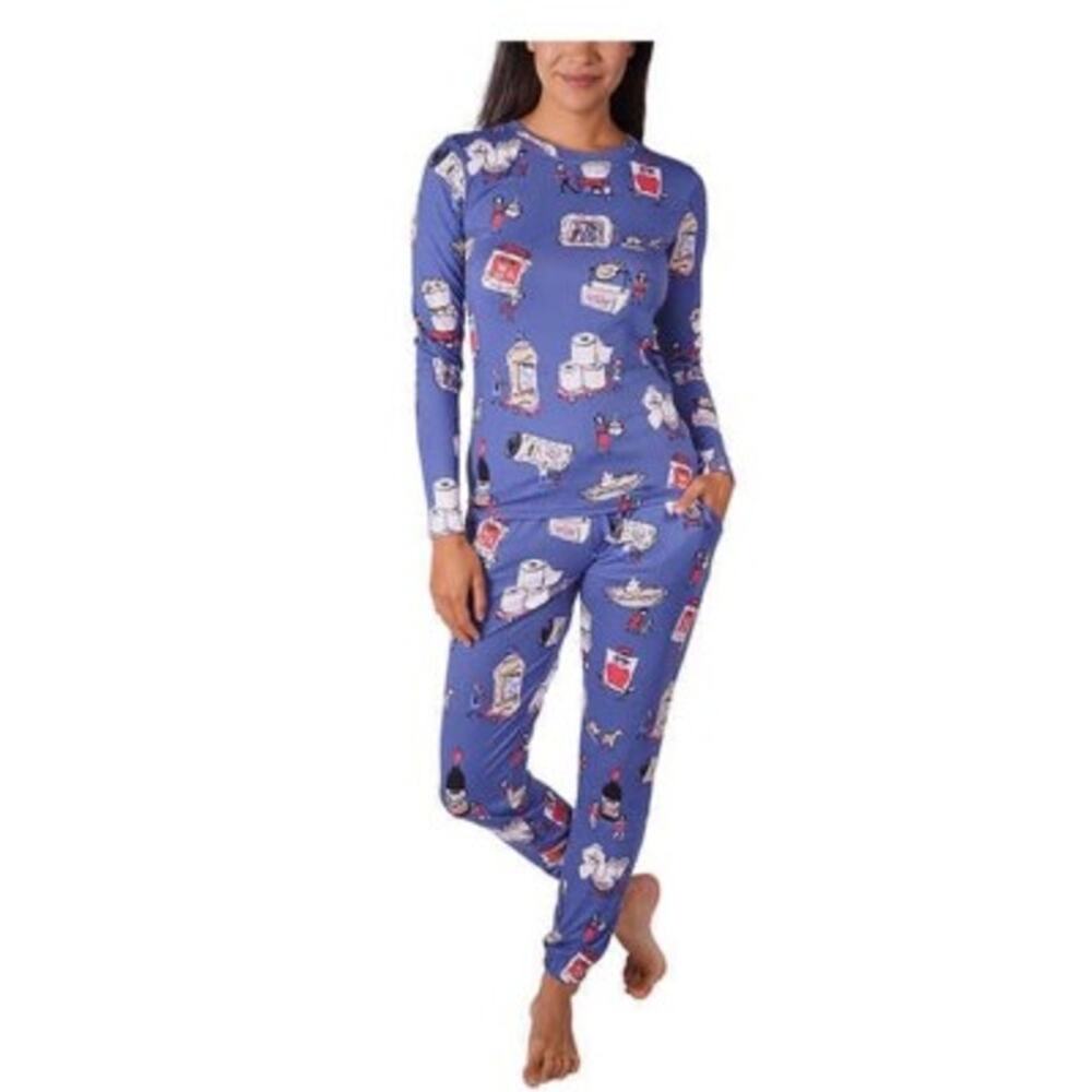 Munki Munki Costco Favorites 2 Piece Novelty Pajama Set Size L